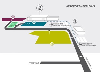 Karte, plan und terminalplan von Paris Beauvais Flughafen (BVA)